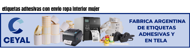 etiquetas adhesivas con envio ropa interior mujer