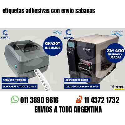 etiquetas adhesivas con envio sabanas