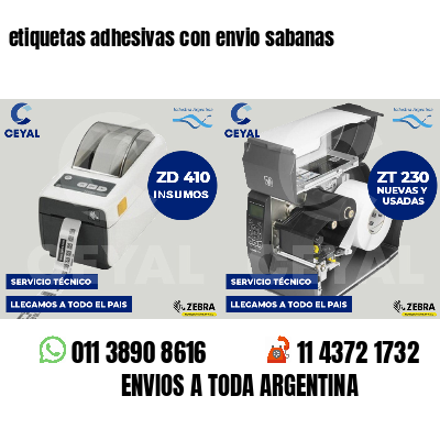 etiquetas adhesivas con envio sabanas