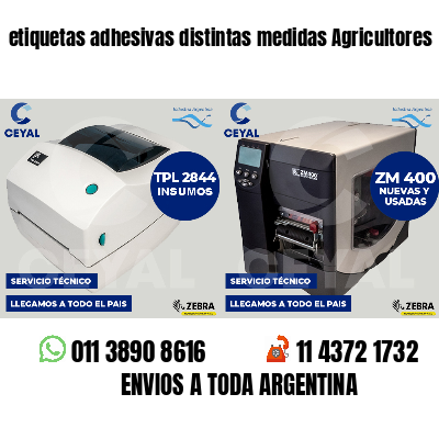 etiquetas adhesivas distintas medidas Agricultores