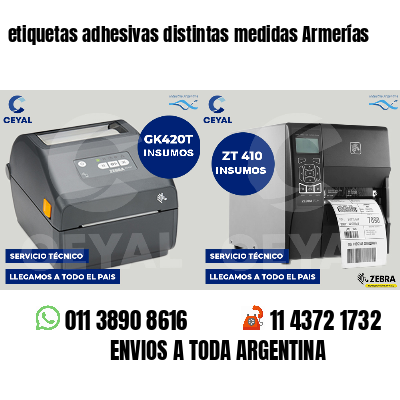 etiquetas adhesivas distintas medidas Armerías