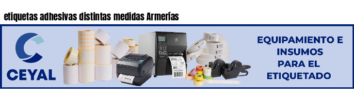 etiquetas adhesivas distintas medidas Armerías