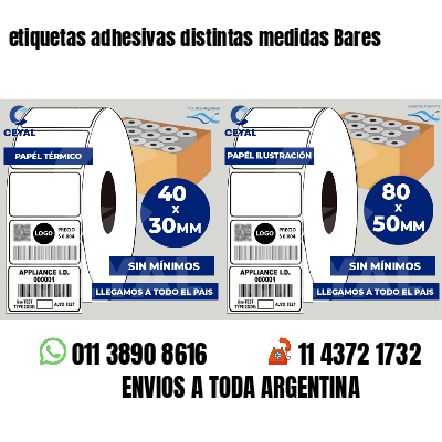 etiquetas adhesivas distintas medidas Bares