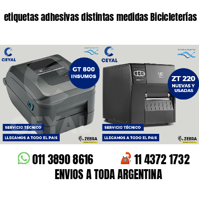 etiquetas adhesivas distintas medidas Bicicleterías