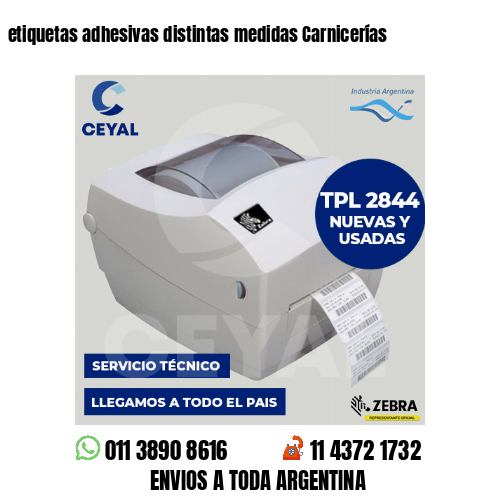 etiquetas adhesivas distintas medidas Carnicerías
