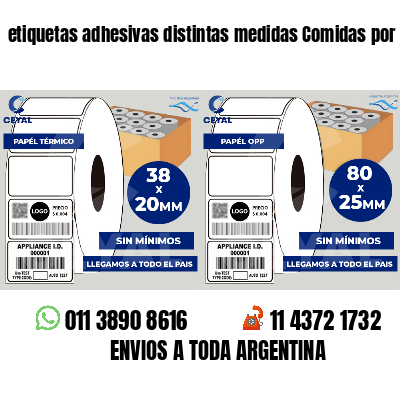 etiquetas adhesivas distintas medidas Comidas por peso