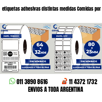 etiquetas adhesivas distintas medidas Comidas por peso