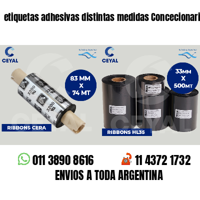etiquetas adhesivas distintas medidas Concecionaria