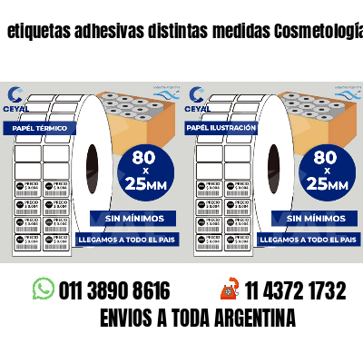 etiquetas adhesivas distintas medidas Cosmetología
