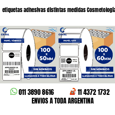 etiquetas adhesivas distintas medidas Cosmetología