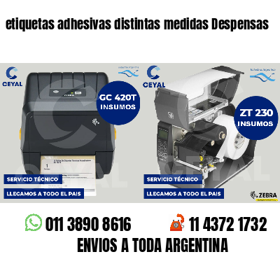 etiquetas adhesivas distintas medidas Despensas
