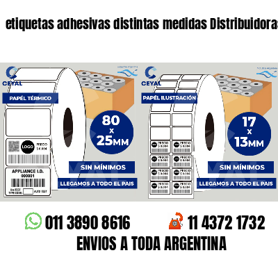 etiquetas adhesivas distintas medidas Distribuidoras