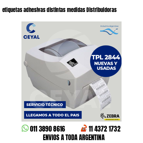 etiquetas adhesivas distintas medidas Distribuidoras