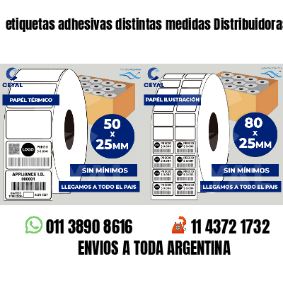 etiquetas adhesivas distintas medidas Distribuidoras