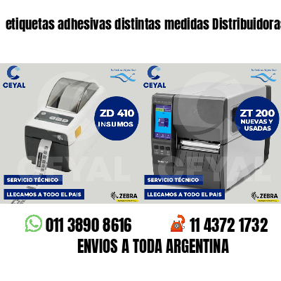 etiquetas adhesivas distintas medidas Distribuidoras