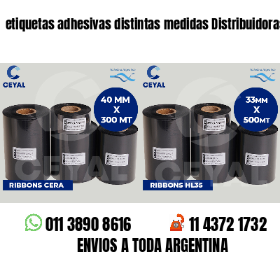 etiquetas adhesivas distintas medidas Distribuidoras