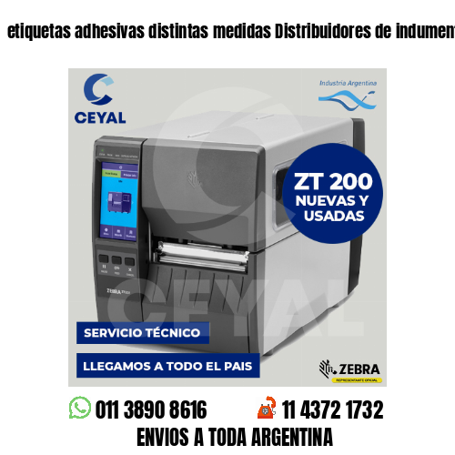 etiquetas adhesivas distintas medidas Distribuidores de indumentaria