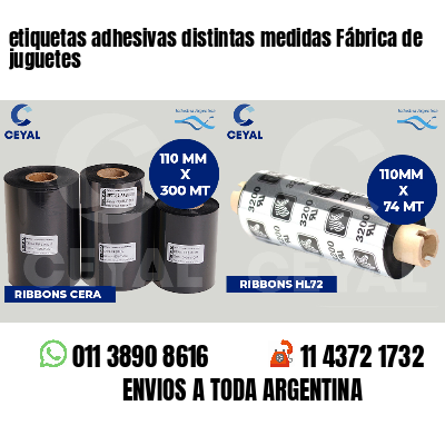 etiquetas adhesivas distintas medidas Fábrica de juguetes