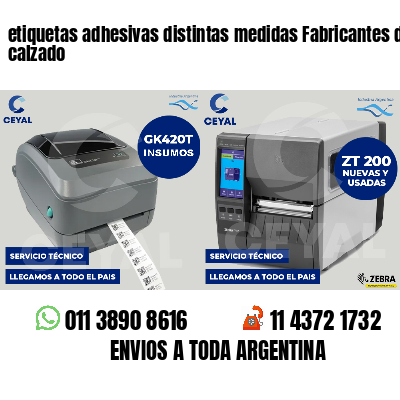 etiquetas adhesivas distintas medidas Fabricantes de calzado