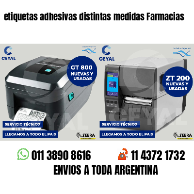 etiquetas adhesivas distintas medidas Farmacias