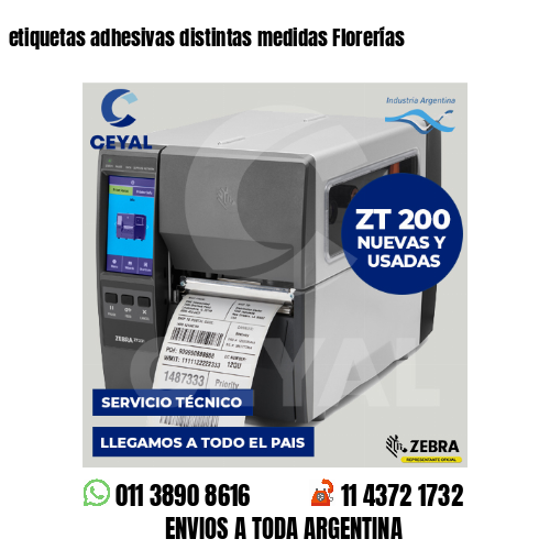 etiquetas adhesivas distintas medidas Florerías