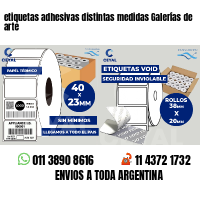 etiquetas adhesivas distintas medidas Galerías de arte