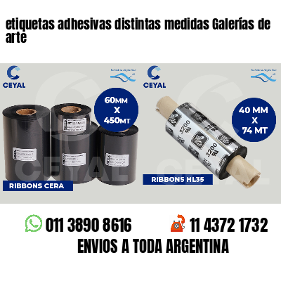 etiquetas adhesivas distintas medidas Galerías de arte