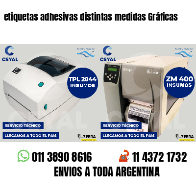 etiquetas adhesivas distintas medidas Gráficas