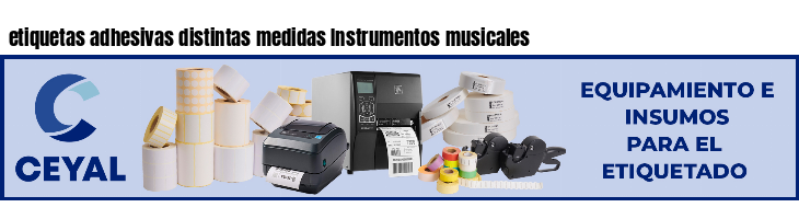 etiquetas adhesivas distintas medidas Instrumentos musicales