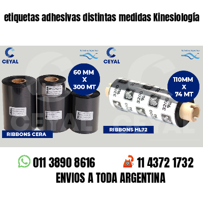etiquetas adhesivas distintas medidas Kinesiología