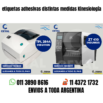 etiquetas adhesivas distintas medidas Kinesiología