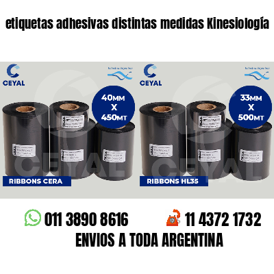 etiquetas adhesivas distintas medidas Kinesiología