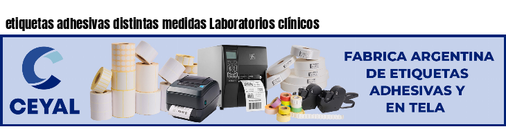 etiquetas adhesivas distintas medidas Laboratorios clínicos