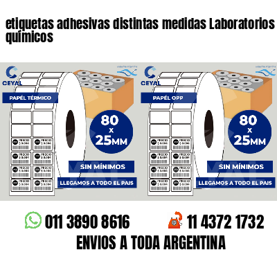 etiquetas adhesivas distintas medidas Laboratorios químicos