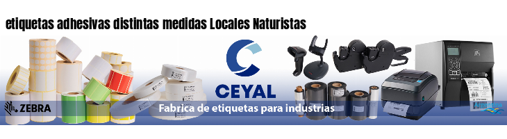 etiquetas adhesivas distintas medidas Locales Naturistas