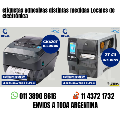 etiquetas adhesivas distintas medidas Locales de electrónica
