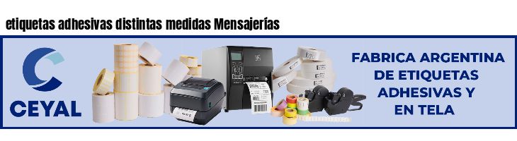 etiquetas adhesivas distintas medidas Mensajerías