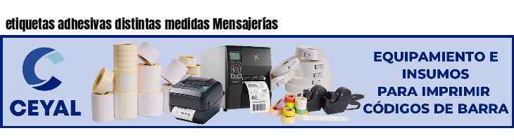 etiquetas adhesivas distintas medidas Mensajerías