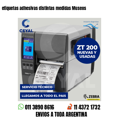 etiquetas adhesivas distintas medidas Museos