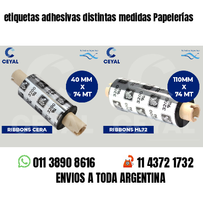 etiquetas adhesivas distintas medidas Papelerías