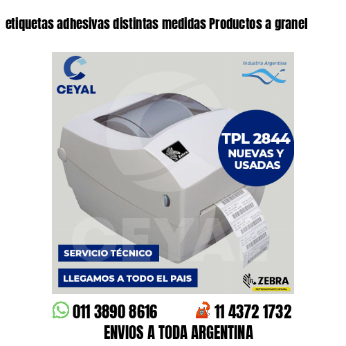 etiquetas adhesivas distintas medidas Productos a granel