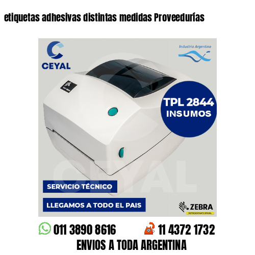 etiquetas adhesivas distintas medidas Proveedurías