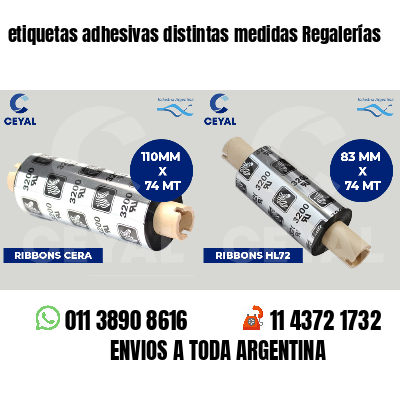etiquetas adhesivas distintas medidas Regalerías
