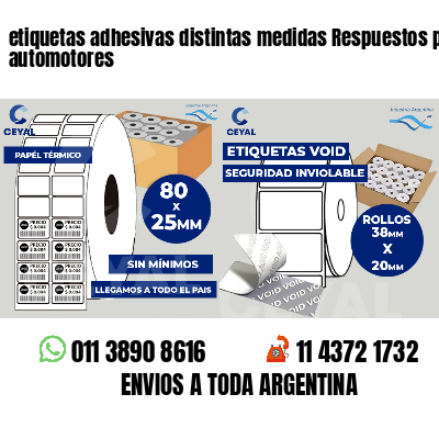 etiquetas adhesivas distintas medidas Respuestos para automotores