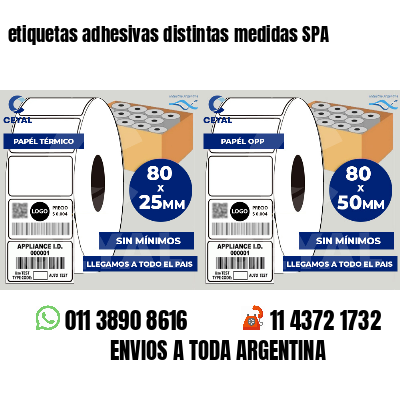etiquetas adhesivas distintas medidas SPA