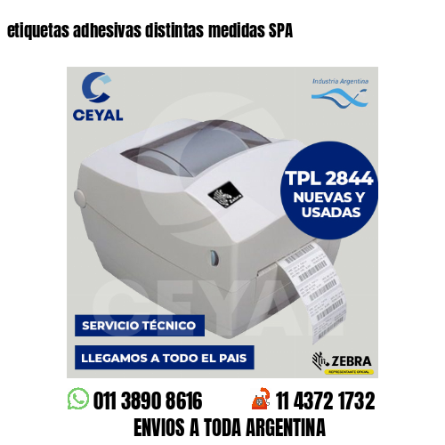 etiquetas adhesivas distintas medidas SPA