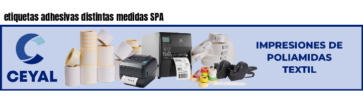 etiquetas adhesivas distintas medidas SPA