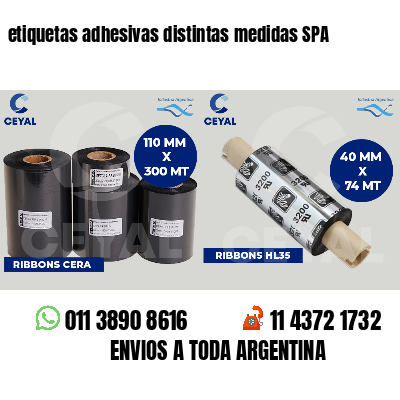 etiquetas adhesivas distintas medidas SPA