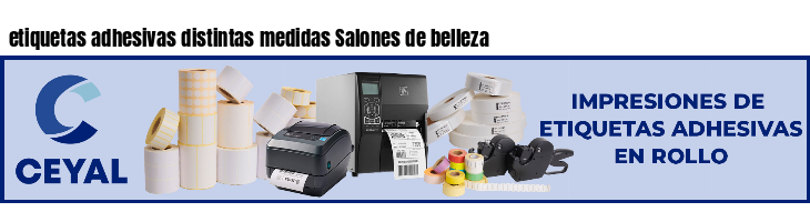 etiquetas adhesivas distintas medidas Salones de belleza