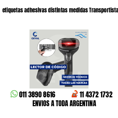 etiquetas adhesivas distintas medidas Transportistas